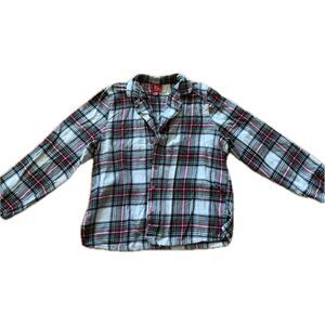 Macy’s Family Pajamas 2 Pc Set Long Sleeve 100% Cotton Flannel Plaid Women’s L